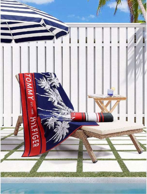 Пляжное полотенце Tommy Hilfiger с монограммой в Калининграде — фото 2